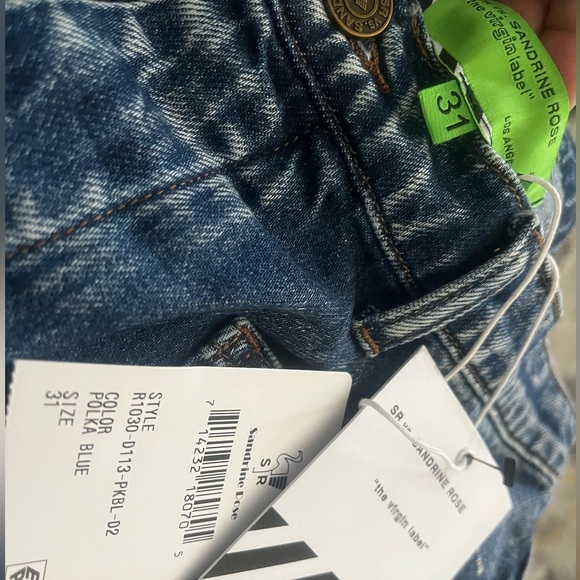 Sandrine Rose with Free People NWT high rise jeans. - Picture 8 of 9